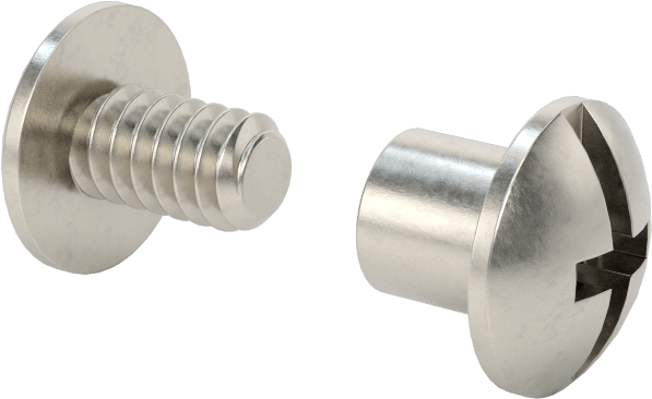 316 Paslanmaz Çelik Bağlama Silindiri, Vidalı, 10-24 Diş Boyutu, 1/4"-3/8" Kalınlık için