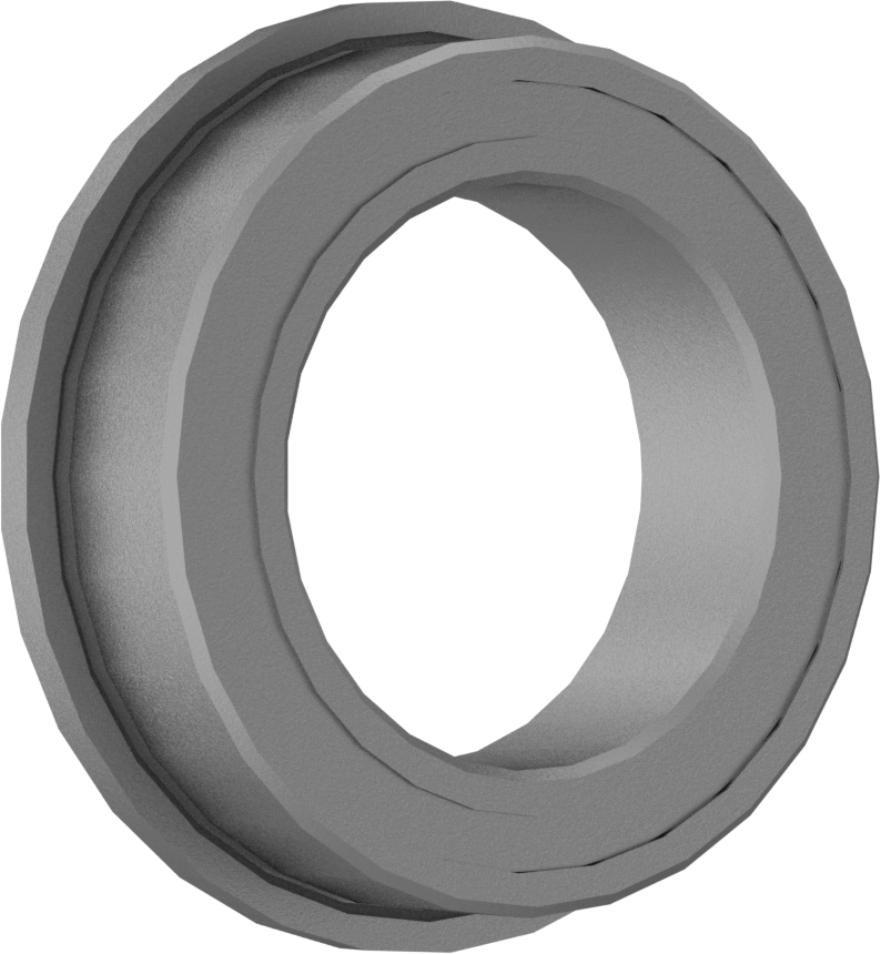Flanşlı Bilyalı Rulman, Çelik Halkalı, Ekranlı, 10 mm Mil Çapı için, 4 mm Genişlik