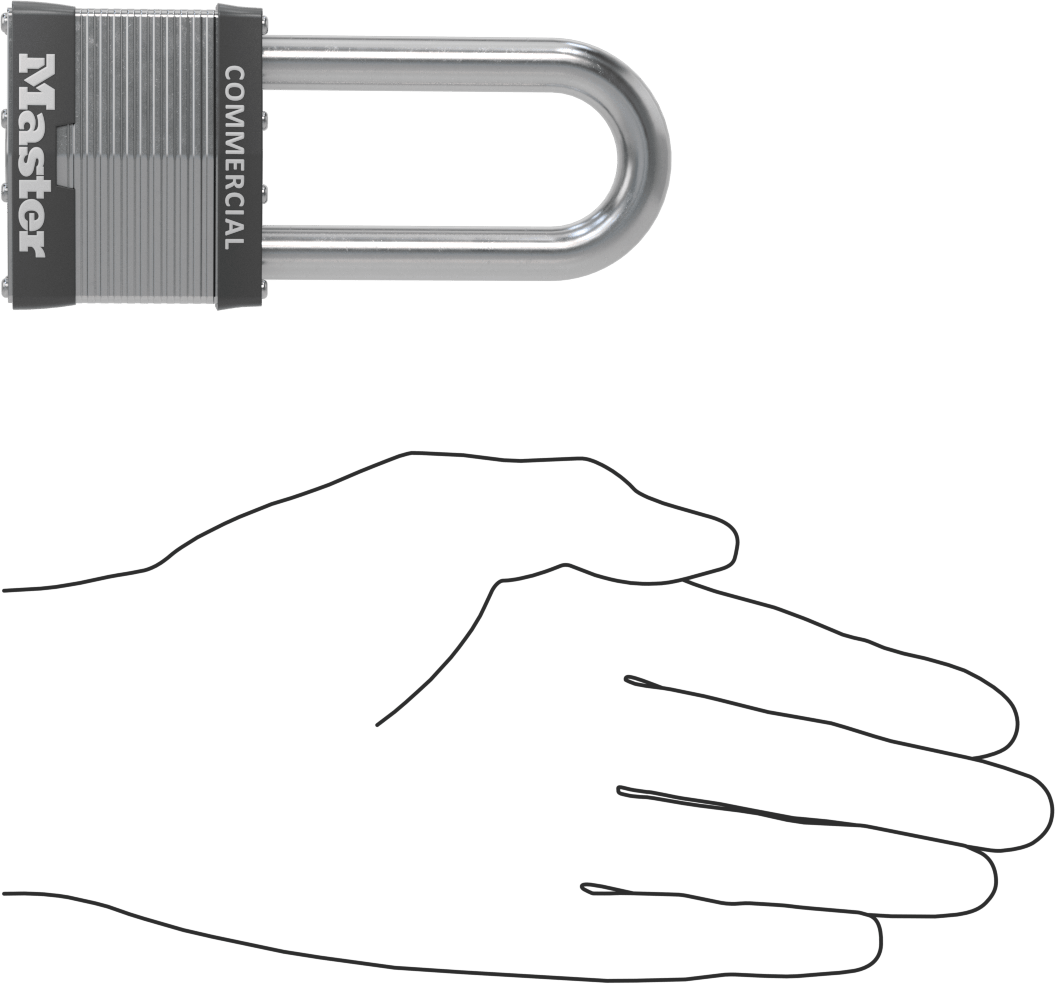Lamine Çelik Gövdeli Ekstra Boşluklu Asma Kilitler, Master Lock 25, 2-1/2" Dikey Mapa Açıklığı