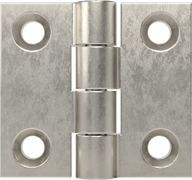 Delikli Yüzeye Montaj Menteşesi, Çıkarılamayan Pim, 316 Paslanmaz Çelik, 1-1/2" x 13/16" Kapı Kanadı