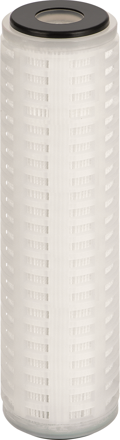 Yüksek Saflıkta Filtre Kartuşu, Yiyecek ve İçecek için, 10 inç Yükseklik, 2-1/2" Dış Çap, 0.2 Mikron