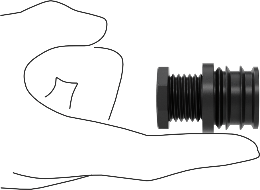 Presle Takılan Sert Tesviye Montajı, 1-1/8" İç Çap ve 1-1/4" Dış Çaplı Ayaklar için