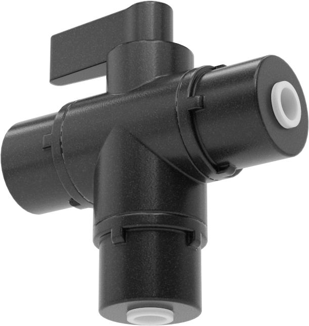 Bas-Bağlan Bağlantı Parçalı Yön Değiştirme Vanası, Kimyasallar için, 1/8" Boru İç Çapı için
