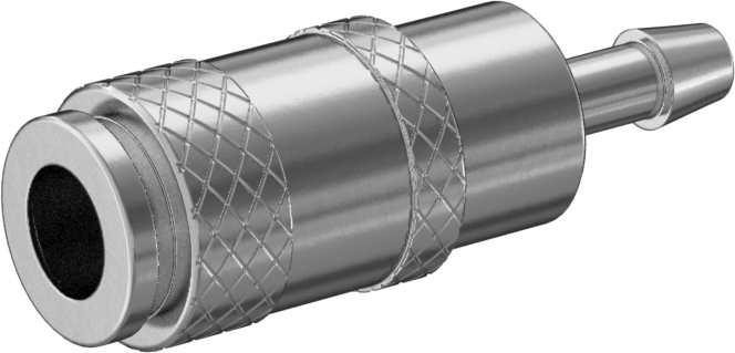 Nikel Kaplı Pirinç Yüksek Basınçlı Hızlı Bağlantı Tüp Bağlantısı, Hava için, Kapatma Valfli Soket, 1/8" Tırnaklı Boru İç Çapı için