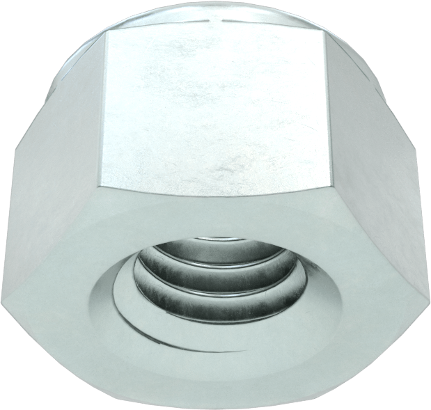 Yüksek Mukavemetli Çelik Naylon Ekli Kilit Somunu, Sınıf 10, Çinko Kaplama, M4 x 0.7 mm Diş, 5 mm Yükseklik