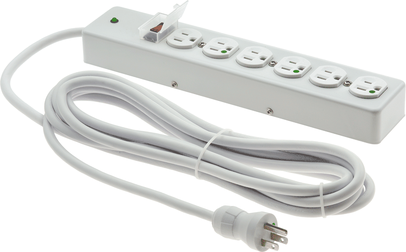 Işıklı Güç Anahtarlı Sure-Grip Priz Şeridi — 15 ft., 6, 15 amp