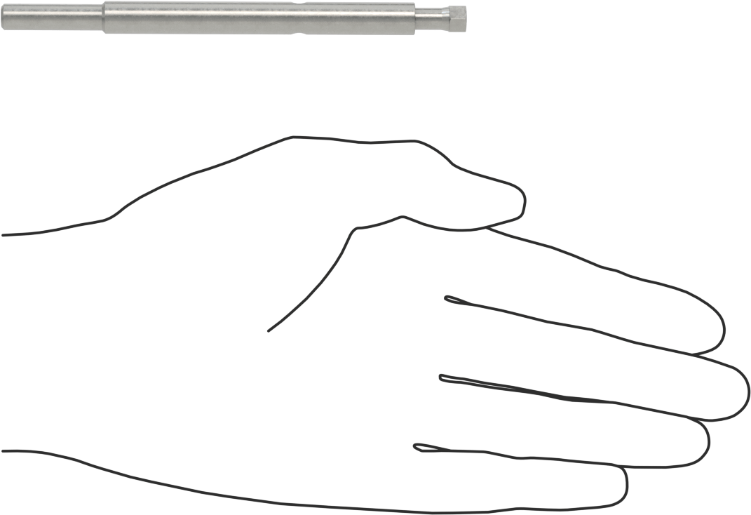 İki Parçalı Uzatma, 1/16" Yuvarlak Şaftlı Matkap Ucu için, 4-1/2" Uzunluk, 5/16" Dış Çap