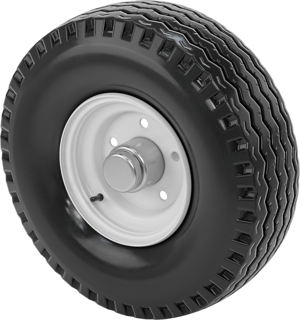 Otoyol Kullanımı için Çelik Göbekli Pnömatik Römork Tekerleği, 18-1/8" Çap x 5-13/16" Genişlik, 1075 lb. @ 100 PSI Tekerlek Başına — 18 1…