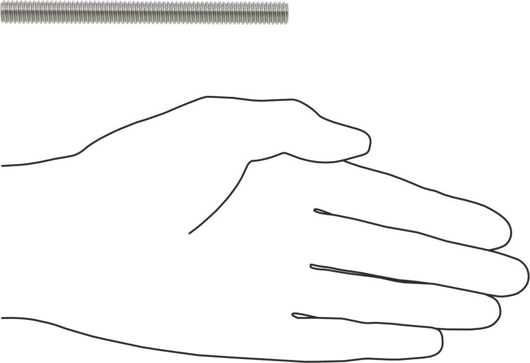 Kılavuz Vida, Ultra Hassas, Alaşımlı Çelik, M8 x 1.5 mm Diş, 100 mm Uzunluk