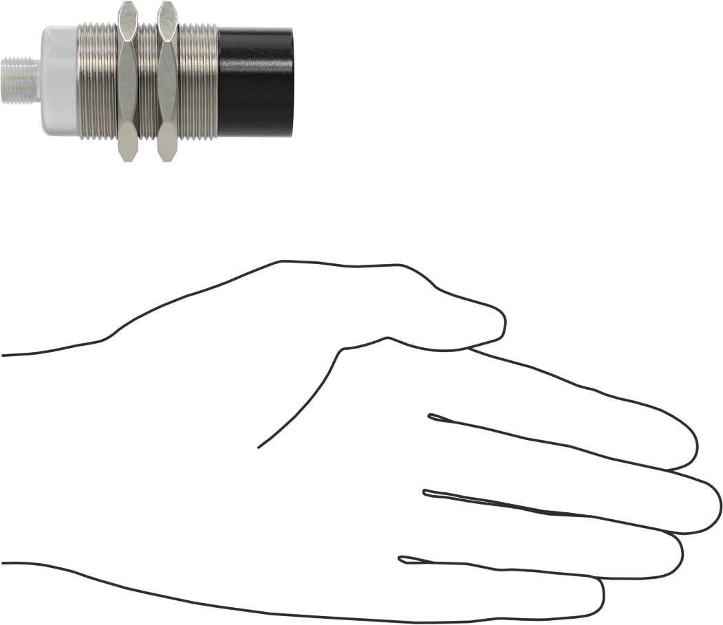 Uzun Mesafeli Metal Nesne Yakınlık Anahtarı, AC, M12 Konektörli Çıkıntılı, 30 mm Çap