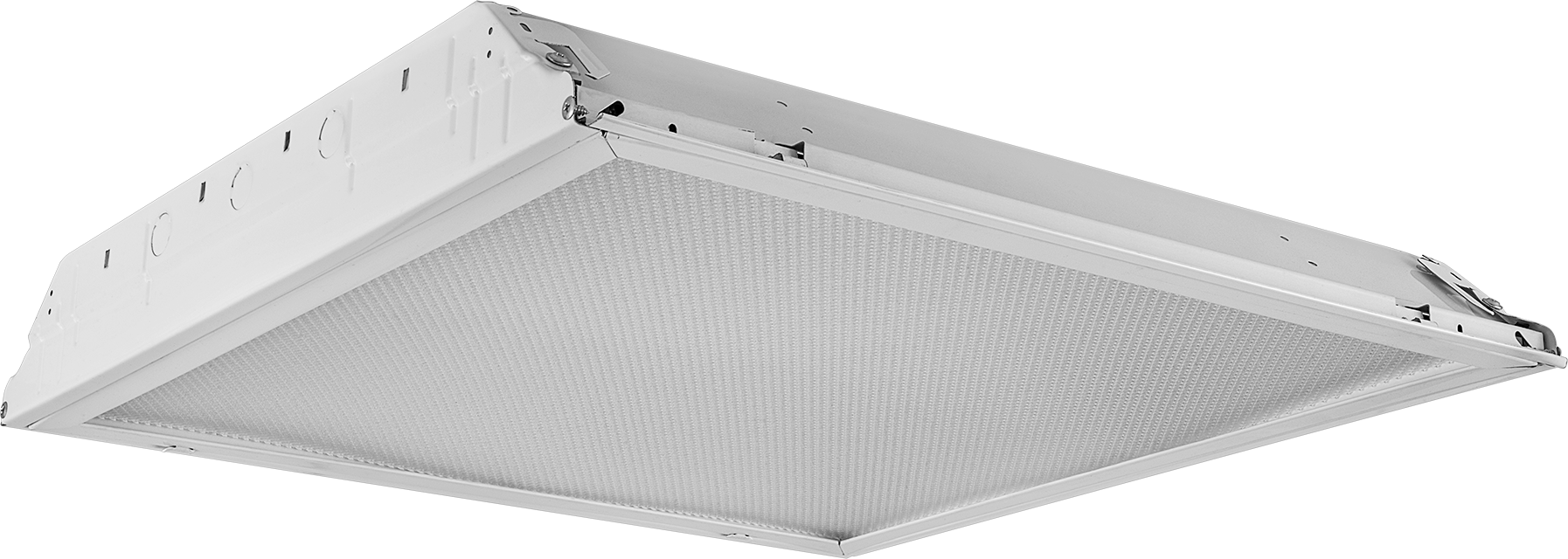 Yerleşik LED'li Gömme Tavan Işığı, Prizmatik Akrilik Lens, 48" Uzunluk x 24" Genişlik x 3.25" Yükseklik — 4 ft., 24", Prizmatik