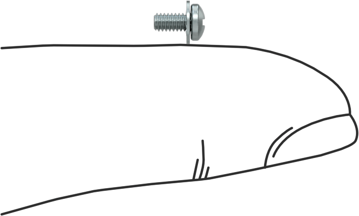Çelik Silindir Başlı Vidalar, İç Dişli Kilit Pul, M2 x 0.4 mm Diş, 4 mm Uzunluk