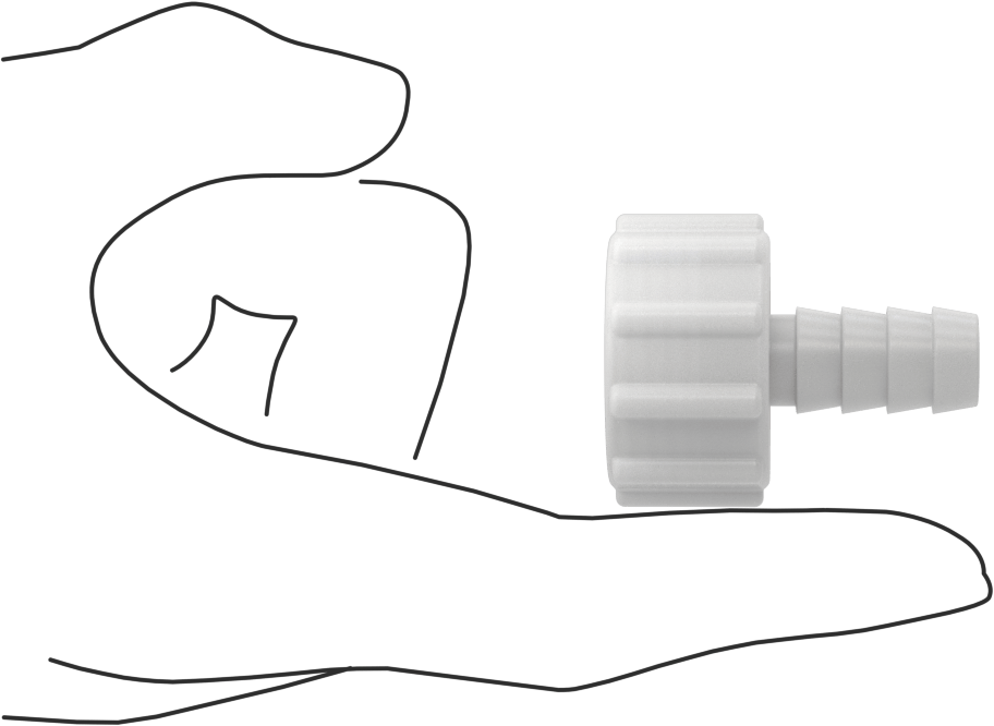Plastik Bahçe Hortumu Bağlantı Parçası, 1/2" Hortum İç Çapı x 3/4 GHT Dişi için Tırnaklı Adaptör