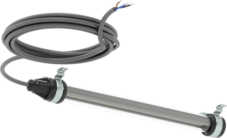 Tehlikeli Ortam Şerit Makinesi Işığı, 12-30V DC, 14-5/8" Uzunluk x 1-1/2" Yükseklik x 2-1/2" Genişlik Toplam