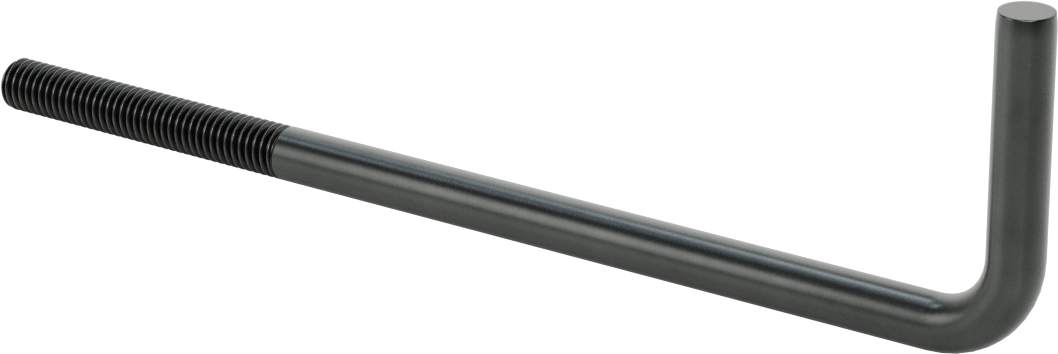 Beton için Çelik L-Kanca Ankraj, 3/8" Çap, 8" Uzunluk