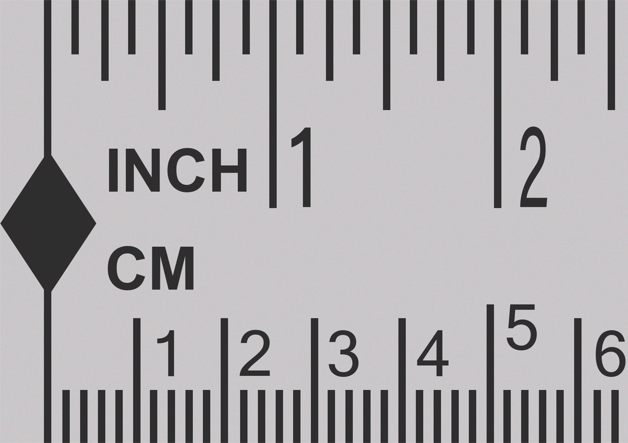 Yarım Ölçülü Yapışkan Sırtlı Cetvel, inç/cm, Soldan Sağa Okuma, 2-1/16 Fit/0.6 M Uzunluk
