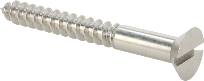 18-8 Paslanmaz Çelik Ahşap için Yivli Havşa Başlı Vidalar, 12 Numaralı Boyut, 2" Uzunluk — Yivli, 18-8 Stainless Steel, Stainless Steel,…