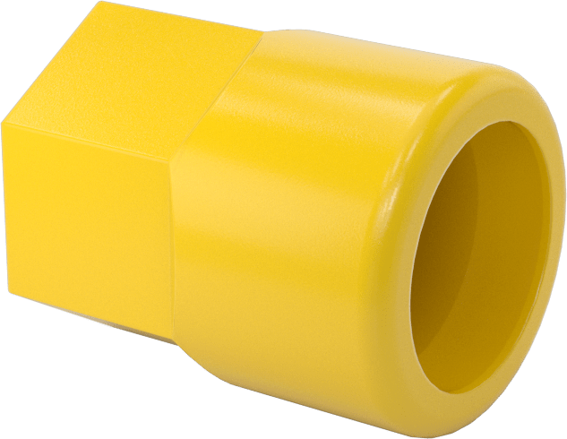 Dişi Besleme Konektörü, 1/8 NPT x 1/4" Asit Dirençli Loc-Line Soğutma Sıvısı Hortumu — Soğutucu Besleme Konektörü, Sarı, 1⁄4"