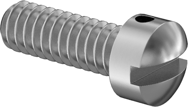 Tel Kilitlenebilir Yuvarlak Başlı Vidalar, 2-56 Diş Boyutu, 1/4" Uzunluk