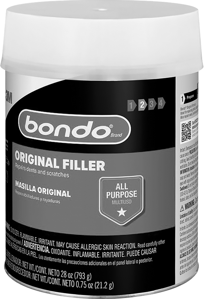 Bondo Gövde Dolgu Macunu, Numara or-qt-Es, 28 oz. Teneke Kutu ve Tüp — -, Aluminum, Concrete, Fiberglass, Steel, Wood, Zımpara