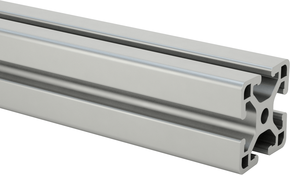T-Yivli Çerçeve, Tek Dört Yuvalı Ray, 1.5" Yüksekliğinde Gümüş, 1.5" Genişlik, İçi Boş — 1 1/2", 1 1/2", İçi Boş