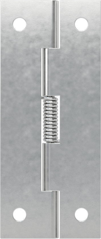 Yaylı Menteşe, Delikli, Kendinden Kapanan, Alüminyum, 2-1/2" x 17/32" Kapı Kanadı