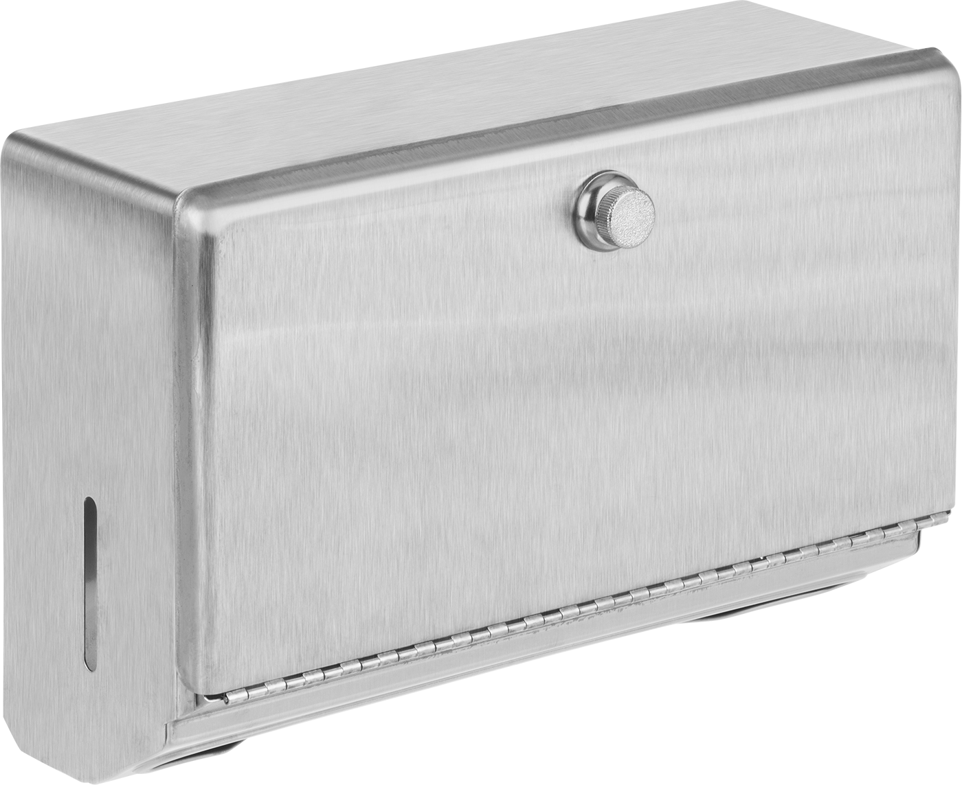 Çok Katlı Kağıt Havlular için Dağıtıcı, Çekme Düğmeli, 7-1/8" Yükseklik, 10-13/16" Genişlik, 3-15/16" Derinlik — Çekme, Yüzey, Duvar, Pas…