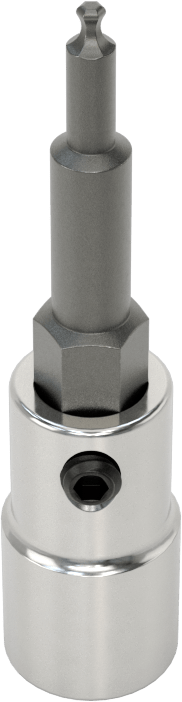 Bilyalı Uçlu Altıgen Uç Soketi, 1/4" Kare Tahrik, 1.5 mm Tahrik Boyutu