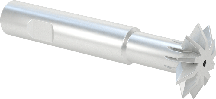 Yüksek Hızlı Çelik Çift Pahlı Uçlu Freze, 60 Derece Kesme Açısı, 3/4" Freze Çapı x 3/16" Kalınlık