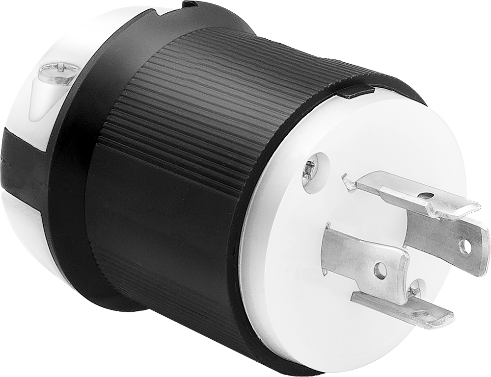 Premium Dönme Kilitli Konektör, Dört uçlu fiş, Topraklanmış, NEMA L14-20 — 125V AC/250V AC, 20A, Erkek