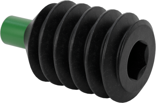 Alaşımlı Çelik Naylon Uçlu Setskur, Siyah Oksit, 2-56 Diş, 1/8" Uzunluk