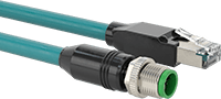 Ethernet Kablosu, x Kodlu M12 x RJ45 Fişli