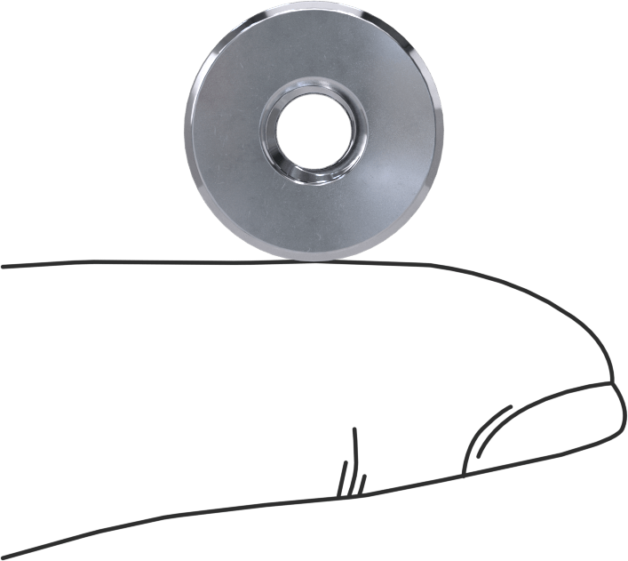 Cilalı Dişi Dişli Yuvarlak Ayırıcı, 5/8" Dış Çap, 1/4" Uzunluk, 1/4"-20 Diş Boyutu