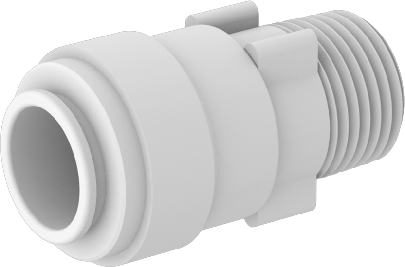 Plastik Bas-Bağlantı Parçası, 1/2 Bakır Boru Boyutu x 1/2 NPT Erkek için Adaptör