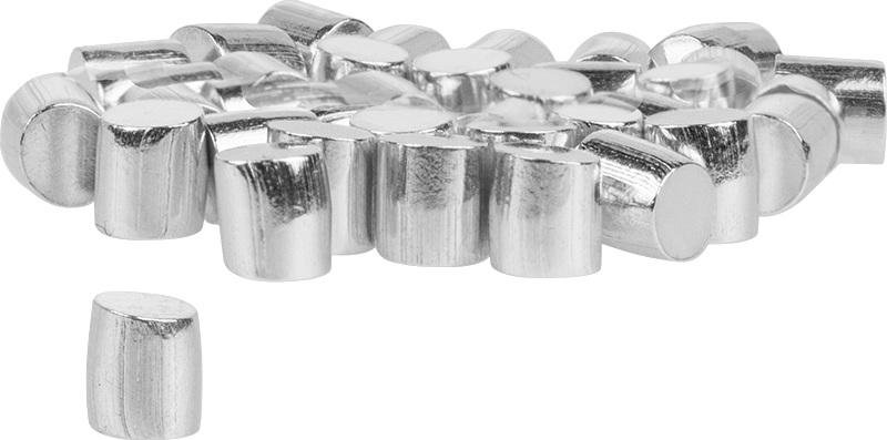 Yüksek Vakumlu İnce Film Kaplamalar için Malzeme, Alüminyum Pelet, 1/8" Çap, 25 G