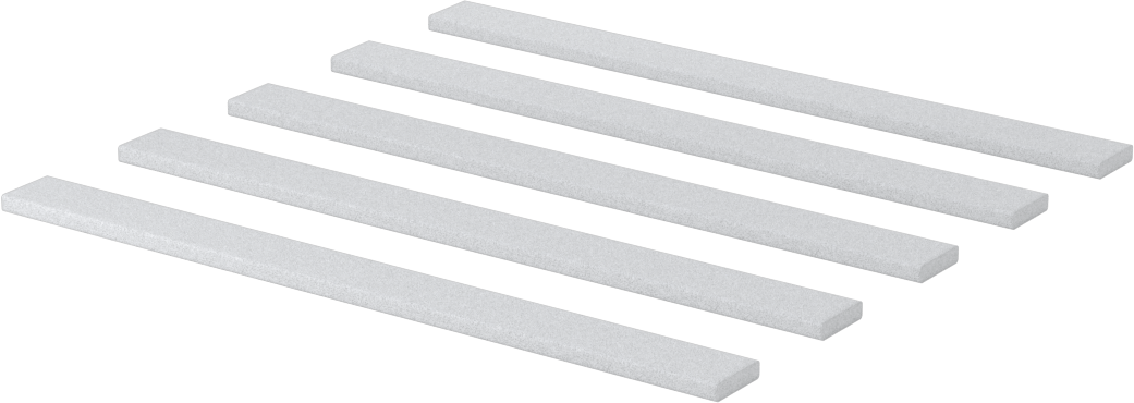 Çelik için Tıkanmaya Dayanıklı Parlatma Taşı Çeşitleri, 5 Parça, 6" Uzunluk x 1/2" Genişlik x 1/8" Kalınlık
