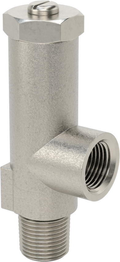 316 Paslanmaz Çelik Hat Üstü Hidrolik Basınç Tahliye Valfi, 1/2 NPT Erkek Giriş — Hidrolik Sıvısı, 316 Stainless Steel, Stainless Steel, -