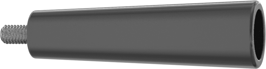 Plastik Konik Sap, M6 x 1 mm Dişli 10 mm Uzunlukta Saplamalı — M6, Kol, Makine, Sabit