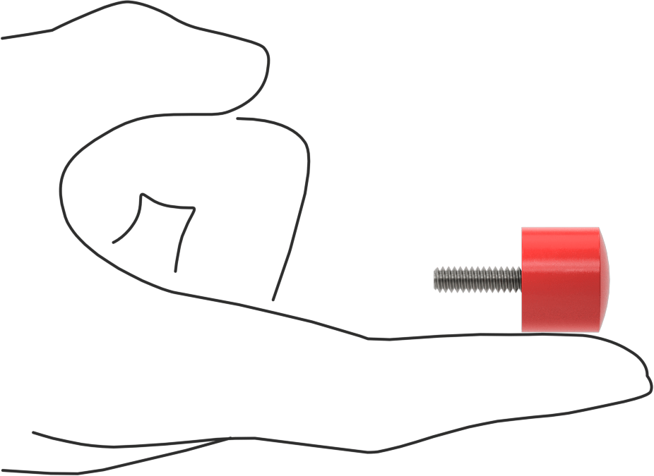 Güçlendirilmiş Dişli Tampon, Çelik Çekirdekli, Poliüretan, 5/8" Uzunlukta 10-24 Saplama, Durometre 80A