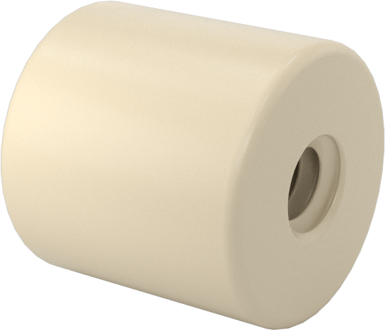 Elektrik Yalıtımlı Dişi Dişli Ara Parçası, Sırlı L5 Sınıfı Seramik, Yuvarlak, 3/8" Dış Çap, 3/8" Uzunluk