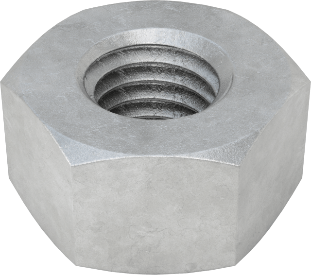 Galvanizli Çelik Yapısal Ağır Profilli Altıköşe Somun, Aşırı Mukavemetli, Sıcak Daldırma, 1/2"-13 Diş Boyutu
