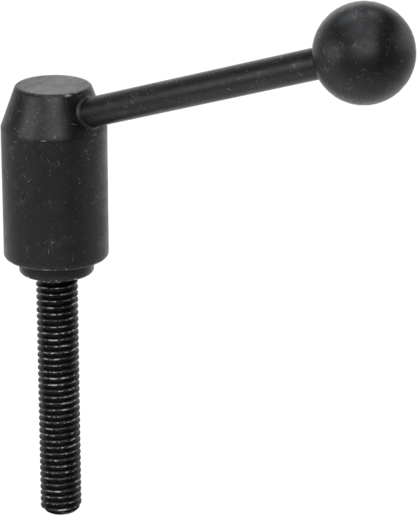 Çelik Ayarlanabilir Tutamak, 3/8"-16 Dişli 2-3/8" Uzunlukta Saplama, 2-15/16" Çıkıntı