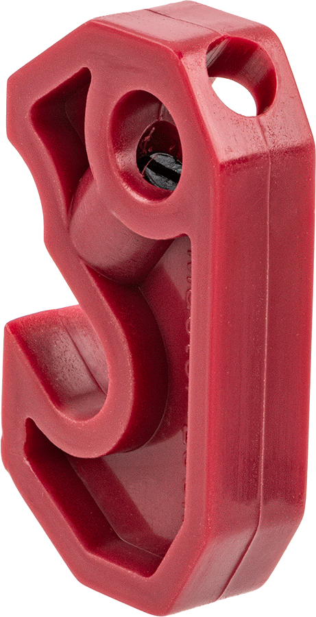 Kelepçeli DIN Rayı Montajlı Devre Kesici Kilidi, 1-3/4" Uzunluk x 3/8" Genişlik Toplam