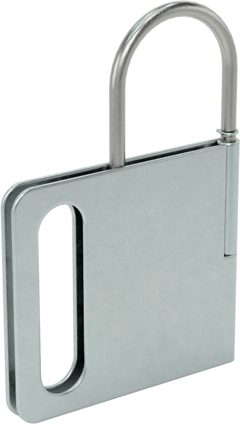 Zorlamaya Dayanıklı Kilitleme Mandalı, Asma Kilit Yuvalı, 1" x 1" Mandal Boşluğu, 1/8" Mandal Kalınlığı