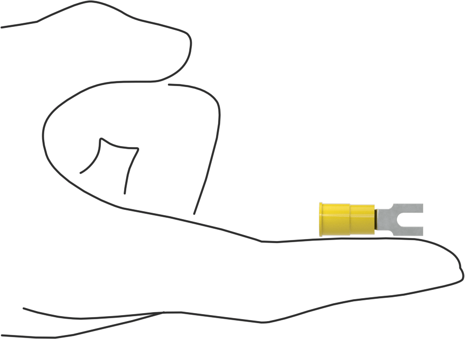 Çatal Terminalleri, Blok, Vinil Yalıtımlı, 12-10 AWG ve #6 Vida için