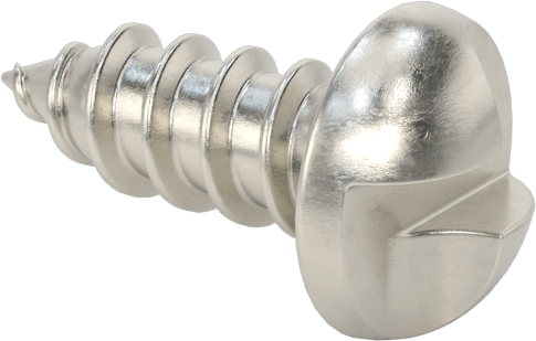 18-8 Paslanmaz Çelik Sac Metal için Tek Yönlü Vidalar, Yuvarlak Baş, Numara 6 Boyut, 3/8" Uzunluk — Tek Yön, No. 6, 3⁄8"