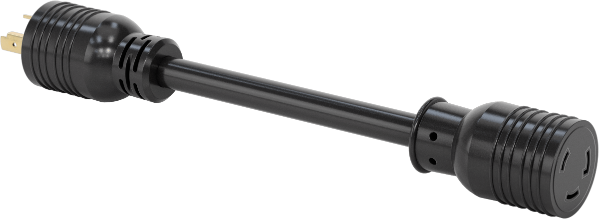NEMA L6-20 Fiş x NEMA L6-30 Priz Adaptörü — 20 amp, 250V AC, 10 1⁄2"