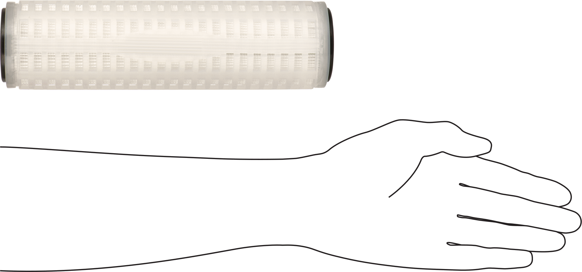 Yüksek Saflıkta Filtre Kartuşu, Yiyecek ve İçecek için, 10 inç Yükseklik, 2-1/2" Dış Çap, 0.2 Mikron