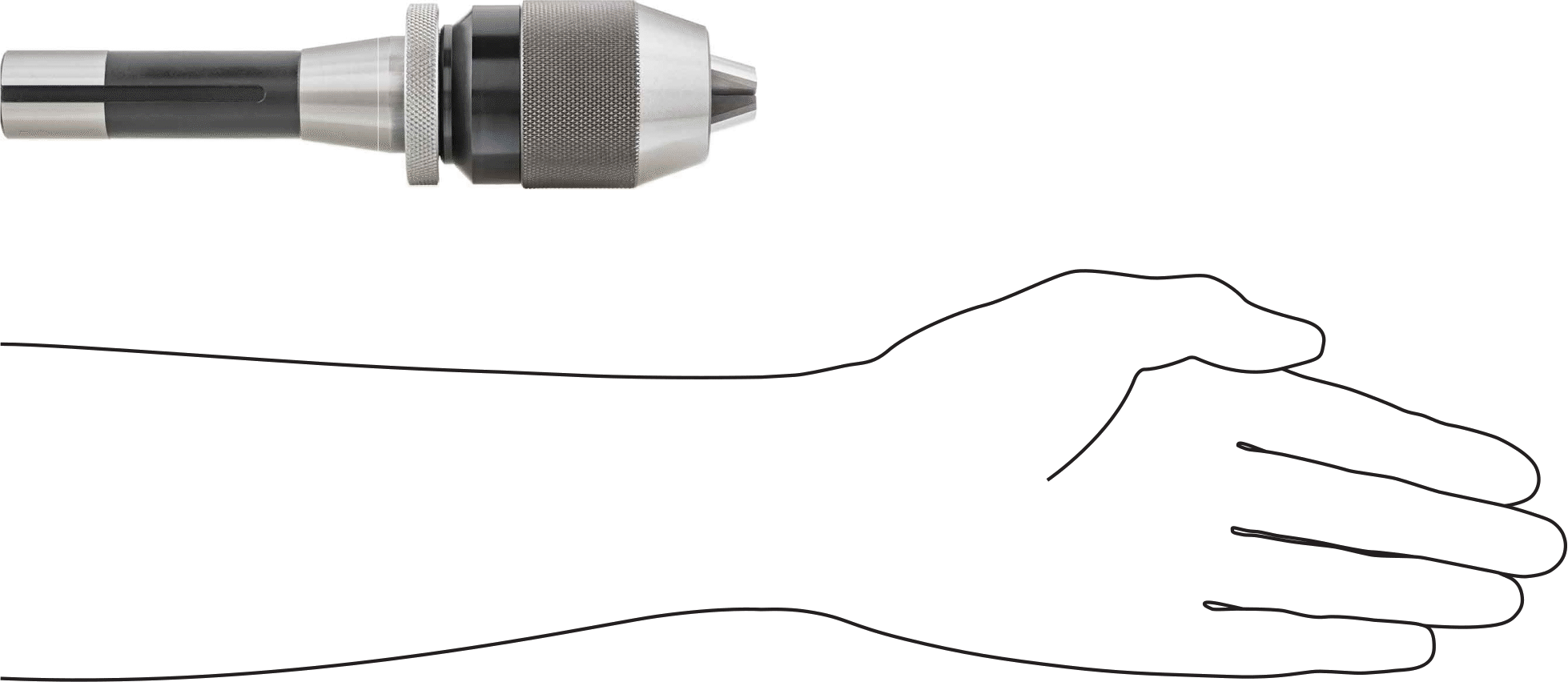 Entegre Mil ile Anahtarsız Matkap Mandreni, R8 Konik, 1/32"-1/2" Şaft Boyutu için Albrecht #Cp130-R8