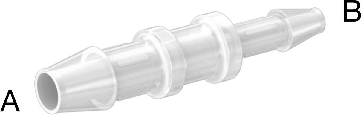 Tırnaklı Plastik Boru Bağlantı Parçası, 3/8" x 1/4" Boru İç Çapı için PVDF Düz Redüktör
